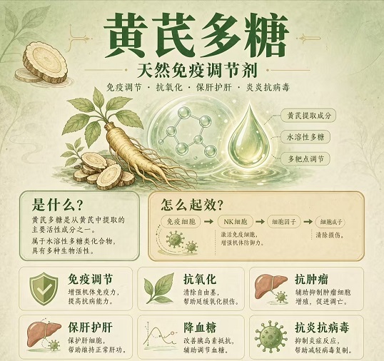 黄芪多糖与免疫低下及放化疗耐受性改善的辅助营养作用
